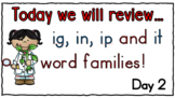 Tag Teaching - Unit 10 - Ii Word families: ig, in, ip, it