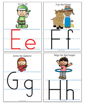 Preview of Tag Teaching Unit 2, Letters Ee to Hh