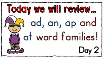 Preview of Tag Teaching - Unit 8 - Aa Word Families: ad, an, ap, at