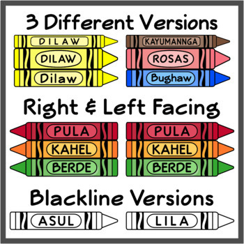 Crayons in Tagalog / Colors in Tagalog (High Resolution) | TPT