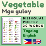 Tagalog Vegetables Poster | VEGETABLES Tagalog English