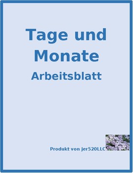 Preview of Tage und Monate (Days and Months in German) Worksheet