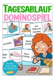 Tagesablauf Domino Spiel Wortschatz Deutsch, German vocabu