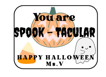 Preview of Tags for Halloween bags/ treats!