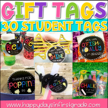 Gift Tags for Student Gifts (EDITABLE TAGS FOR THE ENTIRE YEAR!)
