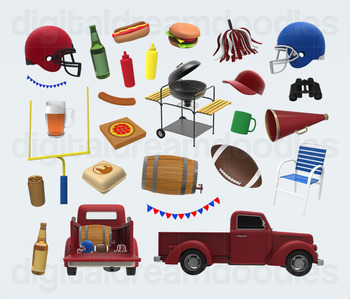 free football tailgate clipart