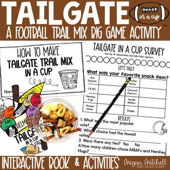 Preview of Tailgate Trail Mix in a Cup a Football Big Game Snack Activity