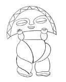 Taino Moon Goddess Coloring Sheet