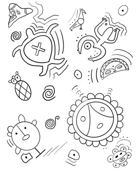 Preview of Taino Symbol Coloring Sheet