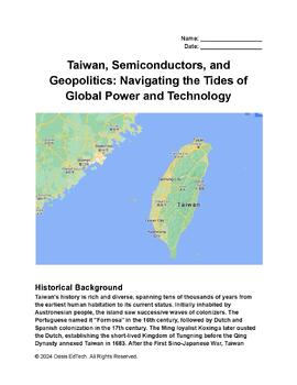 Preview of Taiwan, Semiconductors, and Geopolitics Worksheet