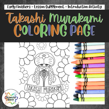 Takashi Murakami Art History Printable Coloring Sheet/Coloring Page