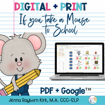 Preview of If You Take A Mouse to School: Preschool Book Companion