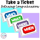 Take A Ticket Listening Comprehension for Speech Therapy