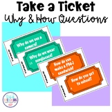 Take A Ticket Why and How Questions for Speech Therapy