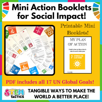 Preview of Take Action Mini Foldable Booklet BUNDLE (All 17 SDGs/Global Goals)