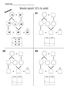 Take Apart Tens To Add by TheMrsMiller | TPT