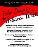 Take Down Tobacco Week Spirit Week Flyer