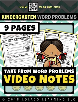 Preview of Take From Word Problems: The Video Notes