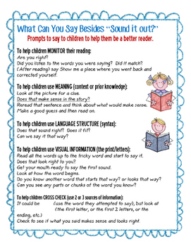Preview of Take Home Book Bag with Prompts and Questions for Parents
