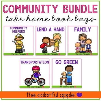 Preview of Take Home Book Bags: Community Bundle