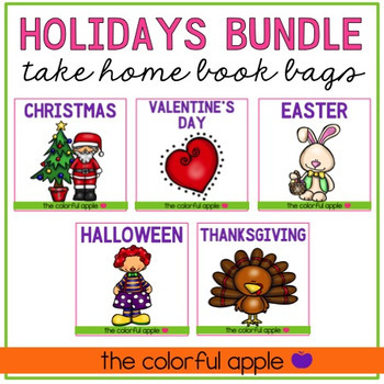 Preview of Take Home Book Bags: Holidays Bundle