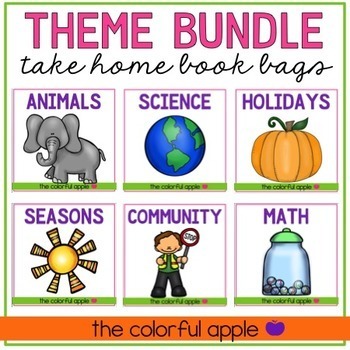 Preview of Take Home Book Bags: Thematic Bundle