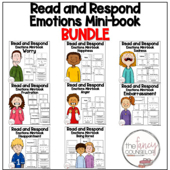 Preview of Read and Respond Emotions and Feelings Mini book BUNDLE take home books