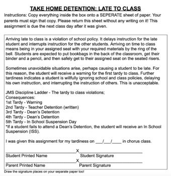 detention reflection essay