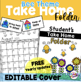 Take Home Folder Bee Theme Behavior Calendar