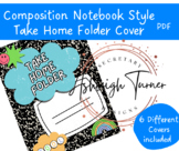 Take Home Folder Cover / Composition Notebook Theme/ PDF