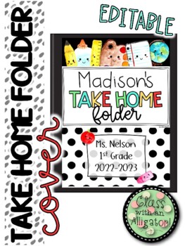 Preview of Take Home Folder Cover Page (Editable)