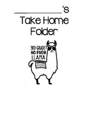 Take Home Folder Cover Third Grade Llama Theme