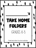 Take Home Folder K-5