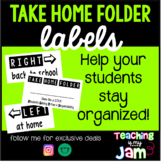 Take Home Folder Labels