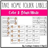 Take Home Folder Labels - Back to School