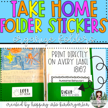 Preview of Take Home Folder Stickers for Avery 18163 Labels