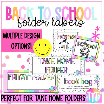 Preview of Take Home/Friday Folder Labels