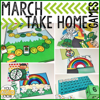 Preview of Take Home Games MARCH Edition; 5 Games for Home or School Use
