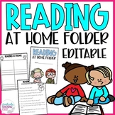 Reading at Home Folders EDITABLE Distance Learning