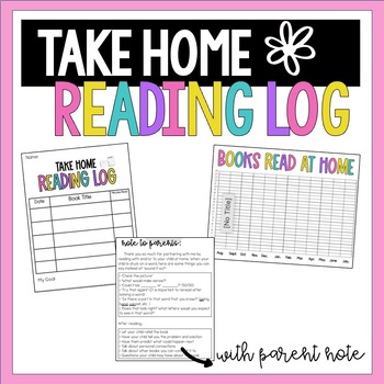 Take Home Weekly Reading Log by Lavish Literacy | TPT