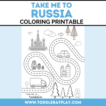 Preview of Take Me To Russia Coloring Printable