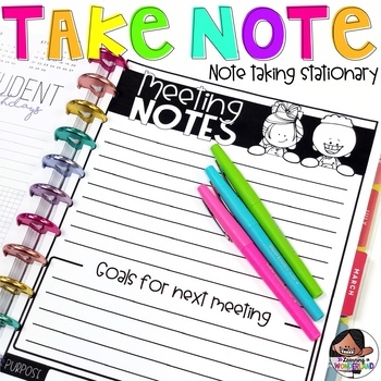 Preview of Take Note! {Note Taking Stationary}