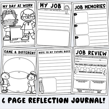 Take Your Child to Work Day Reflection Observation Sheet Activity Journal