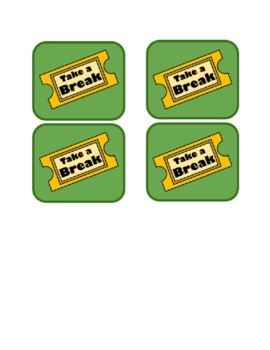 Preview of Take a Break Cards