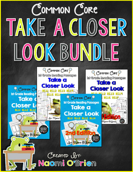 Preview of Take a Closer Look: Close Reading for First Grade Bundle!