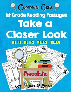 Preview of Take a Closer Look: Close Reading for First Grade (FREEBIE)