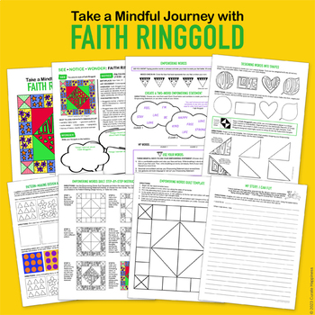 Preview of Faith Ringgold Mindful Journey: Black History Month | SEL/ELA Writing & Art Pack