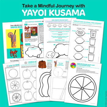 Preview of Take a Mindful Journey with Yayoi Kusama SEL Art Activity|Women's History Month