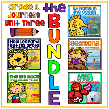 Preview of Take a Reading Journey First Grade Unit 3 NO PREP BUNDLE