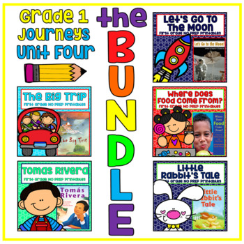 Preview of Take a Reading Journey First Grade Unit 4 NO PREP BUNDLE